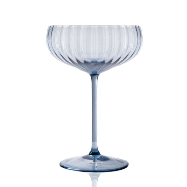 ANNA VON LIPA - Lyon champagne saucer - Blue Smoke (set of 2)