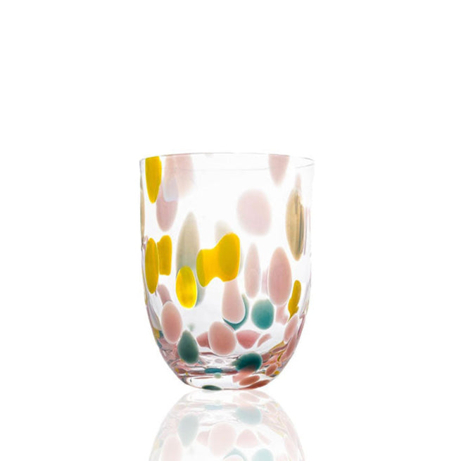 ANNA VON LIPA - Big Confetti tumbler - Rosa yellow & turquoise (set of 6)