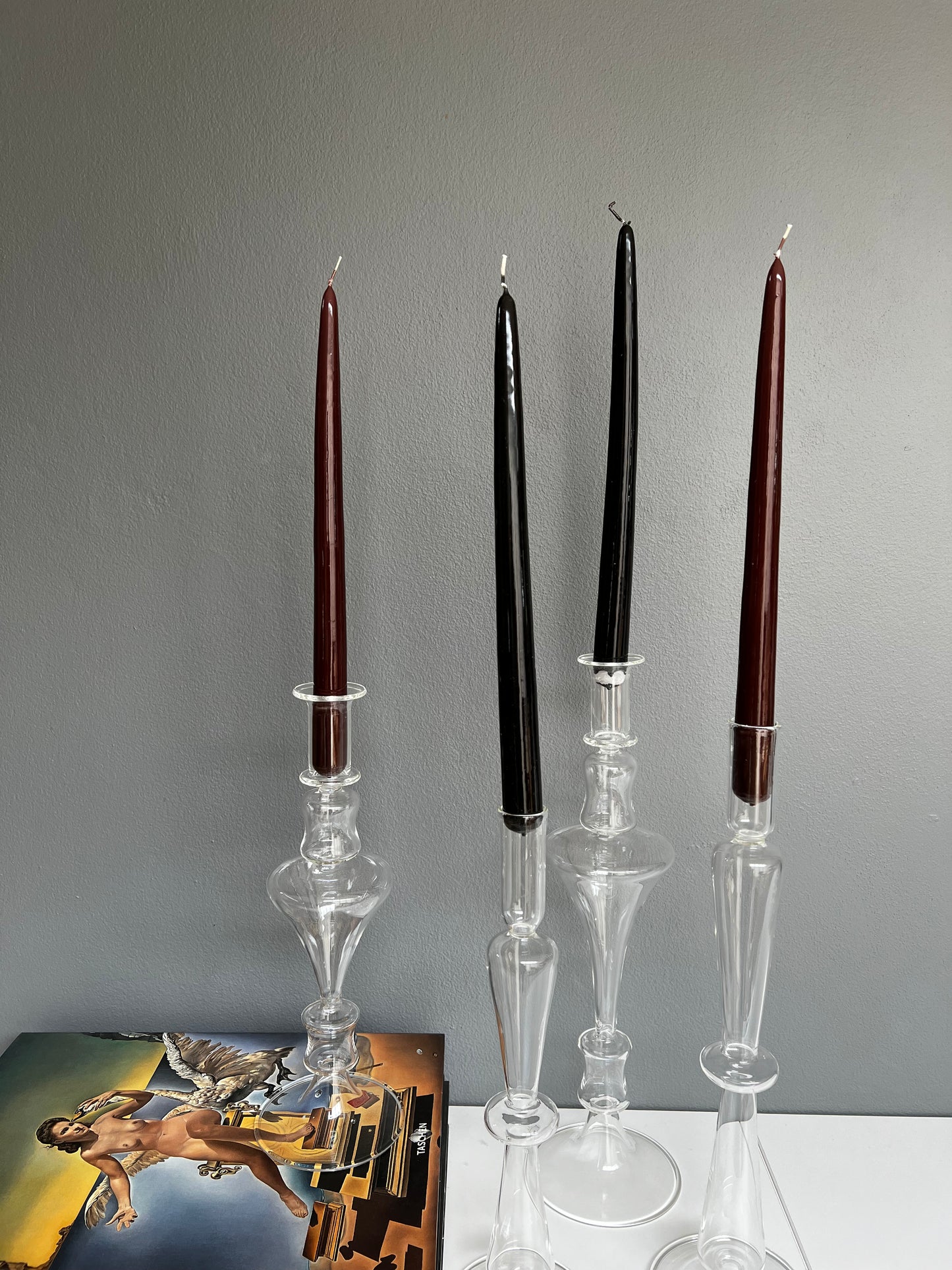 KANZ LIFESTYLE - Smooth candle holders set - White