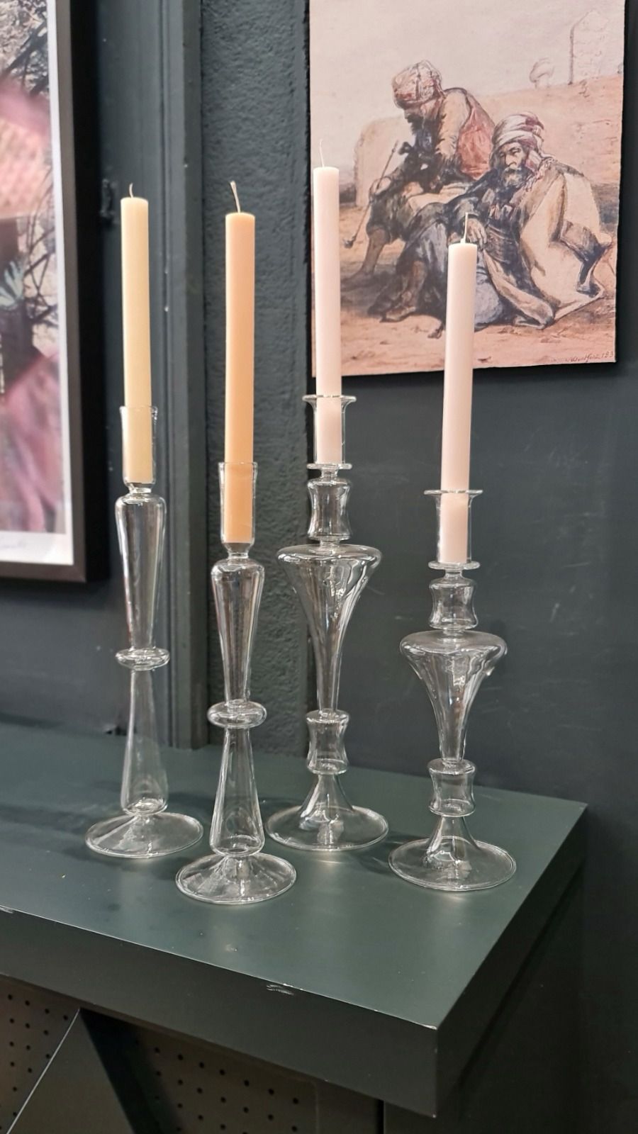 KANZ LIFESTYLE - Smooth candle holders set - White