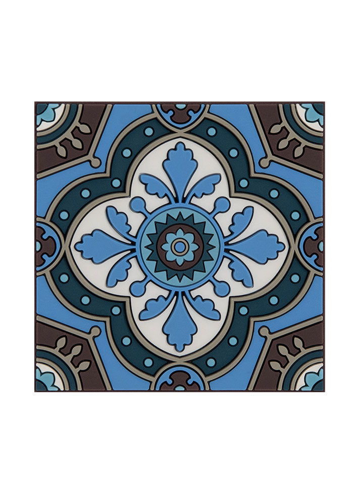 IMAGES D'ORIENT - Sejjadeh coaster set of 6 - Azur