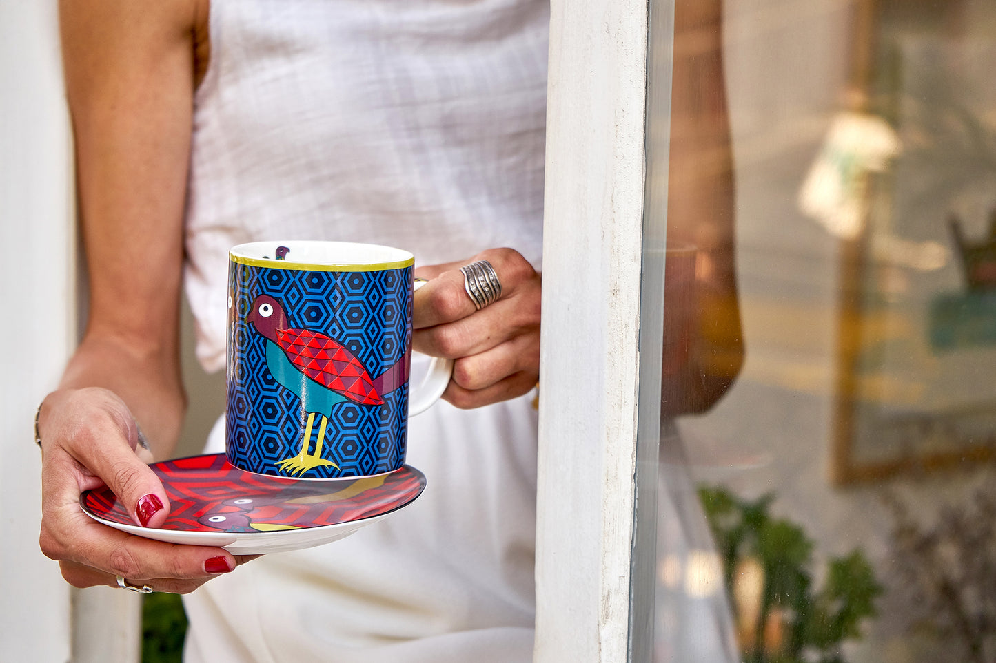 IMAGES D'ORIENT - Birds Of Paradise mug in a tin box