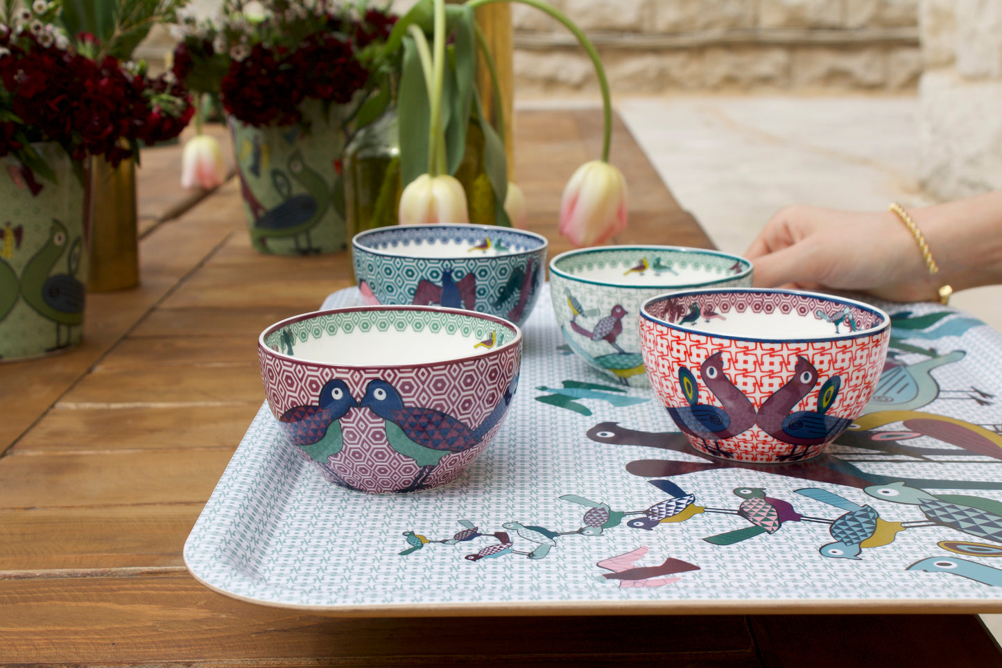 IMAGES D'ORIENT - Birds Of Paradise small bowls (set of 4)