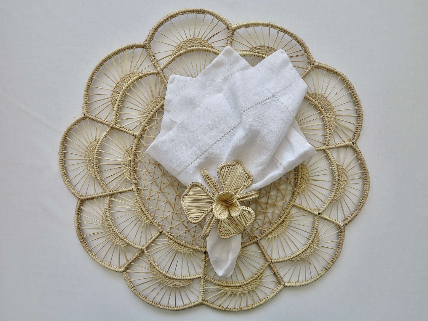 IRACA DI COLOMBIA - Crown placemat - Neutral (set of 2)