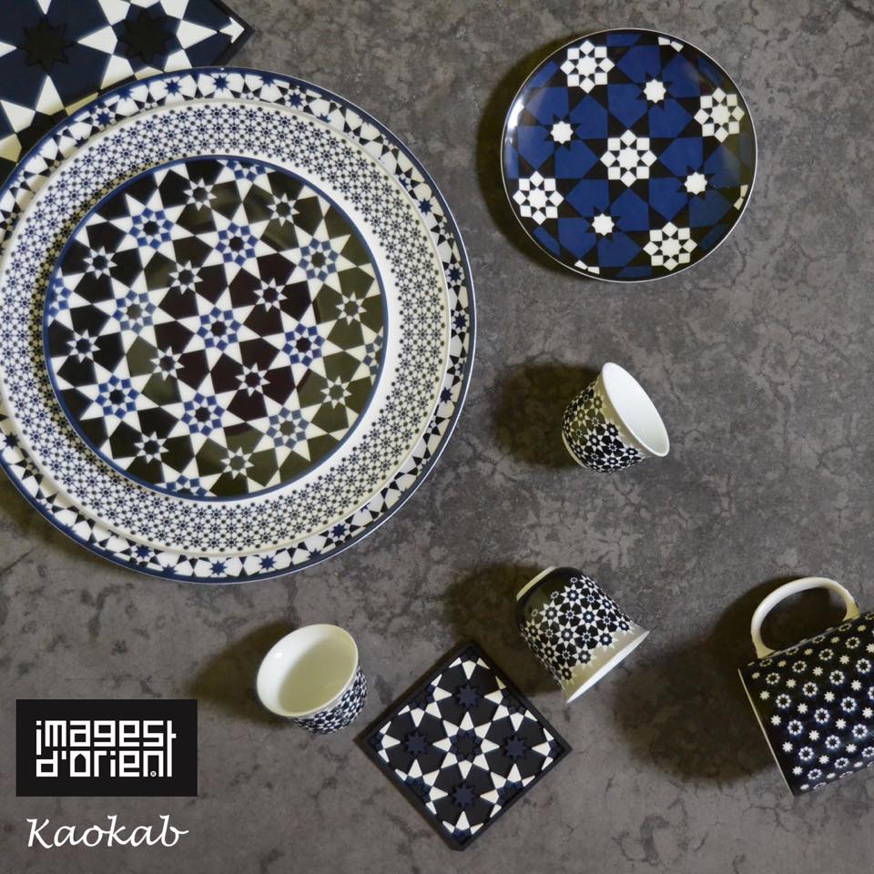 IMAGES D'ORIENT - Kaokab 4 coffee cups & saucers