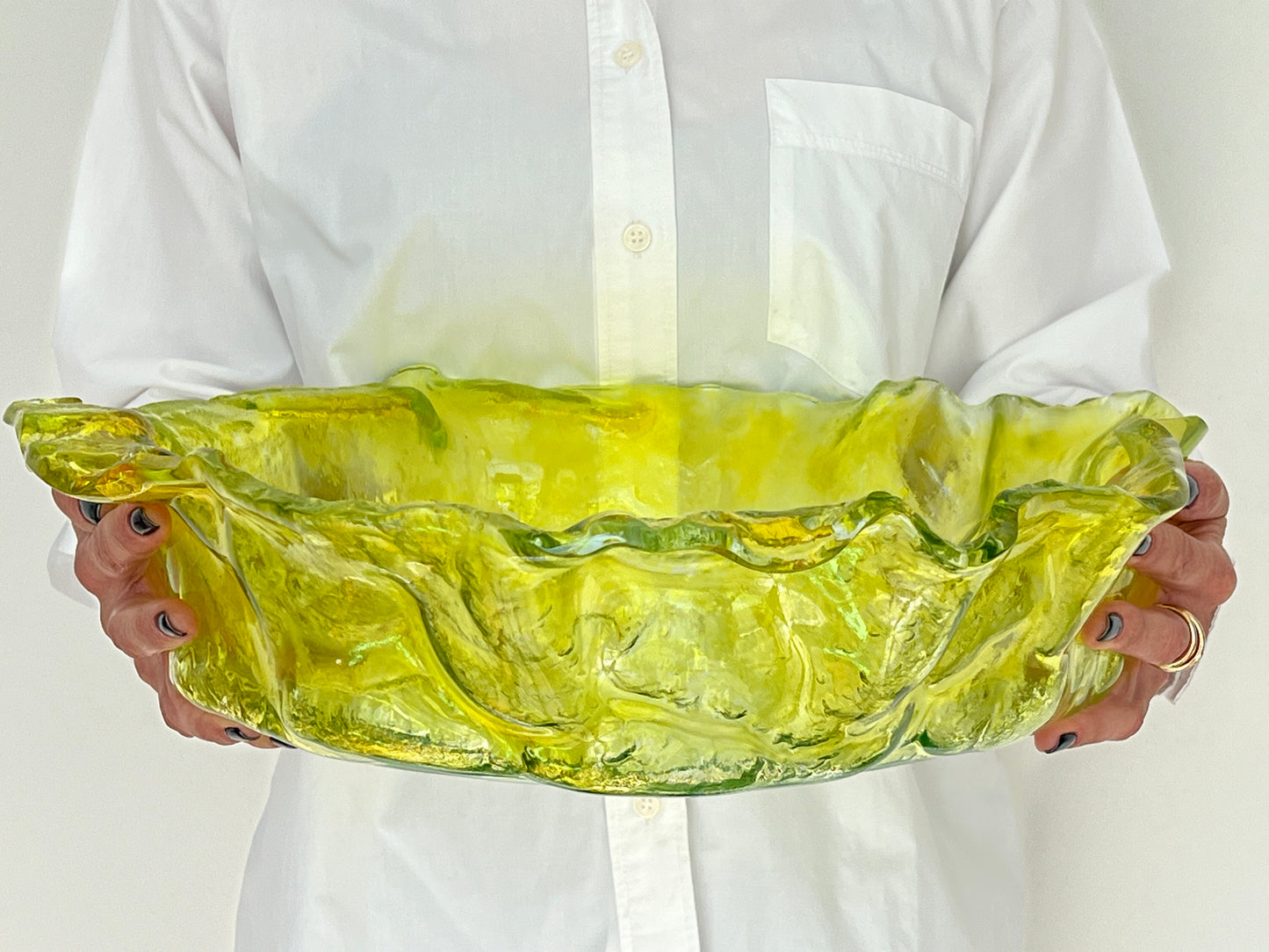 MEDUSA - Large deep platter - Yellow