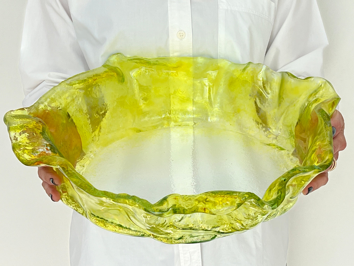 MEDUSA - Large deep platter - Yellow