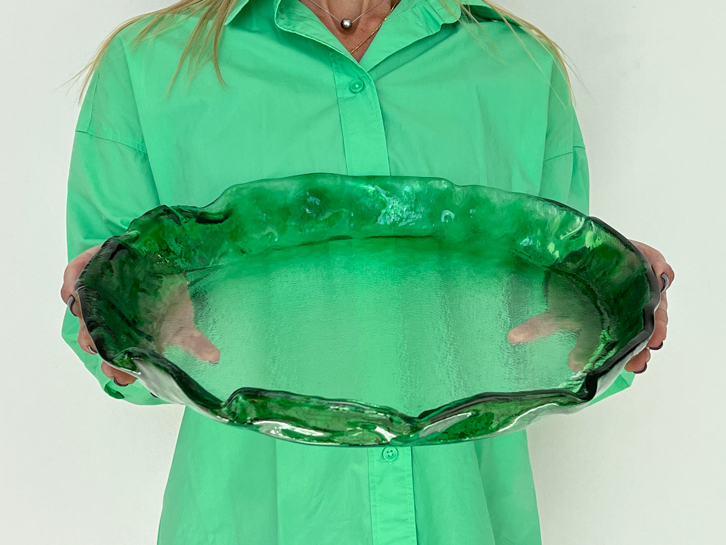 MEDUSA - Medium shallow platter - Green