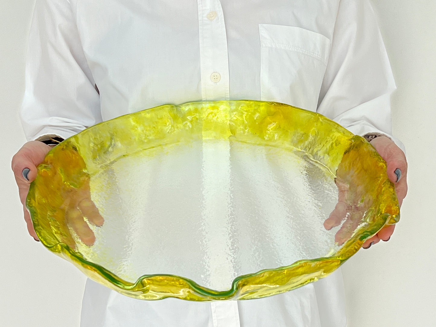 MEDUSA - Medium shallow platter - Blue