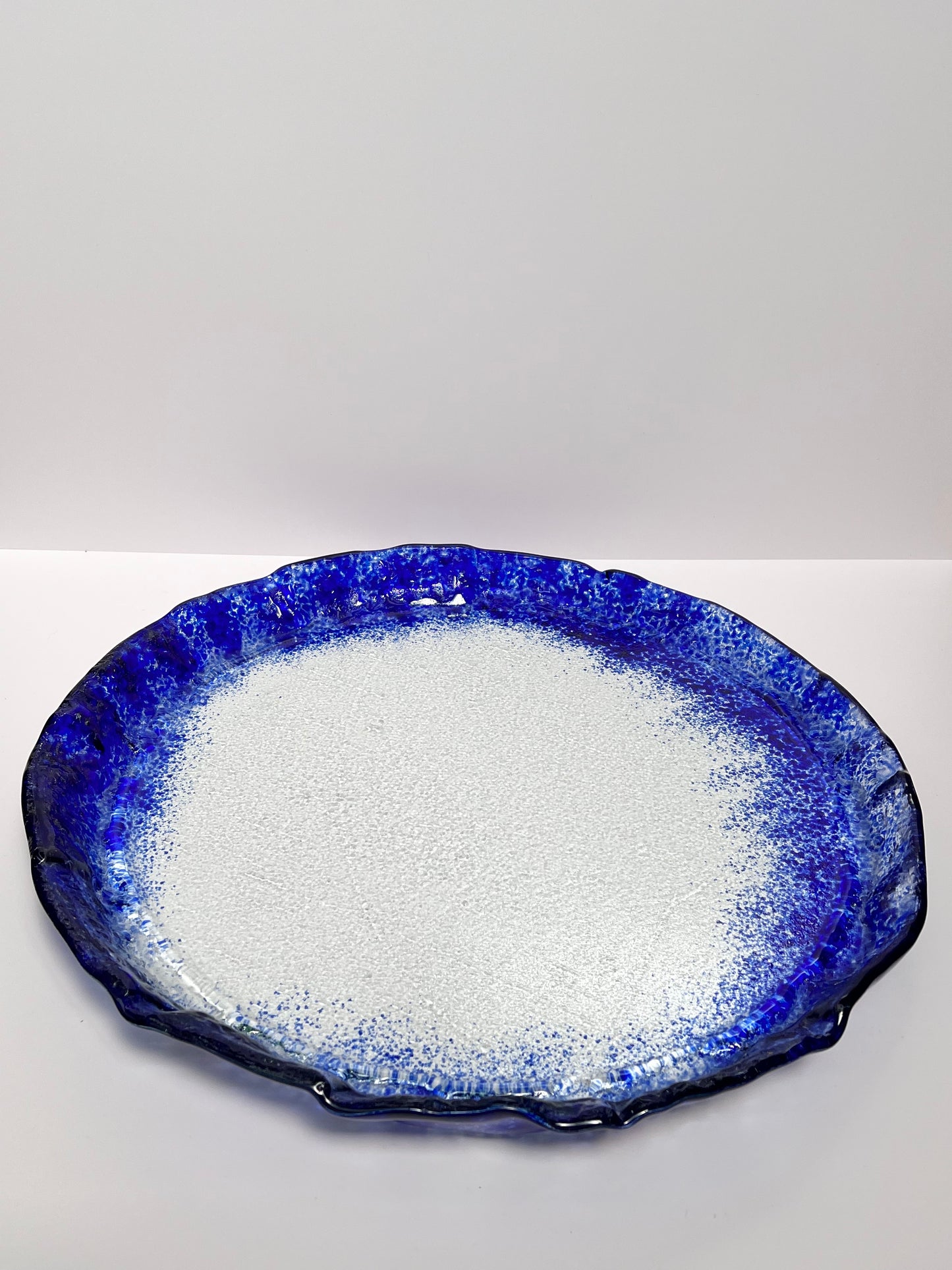 MEDUSA - Large shallow platter - Blue