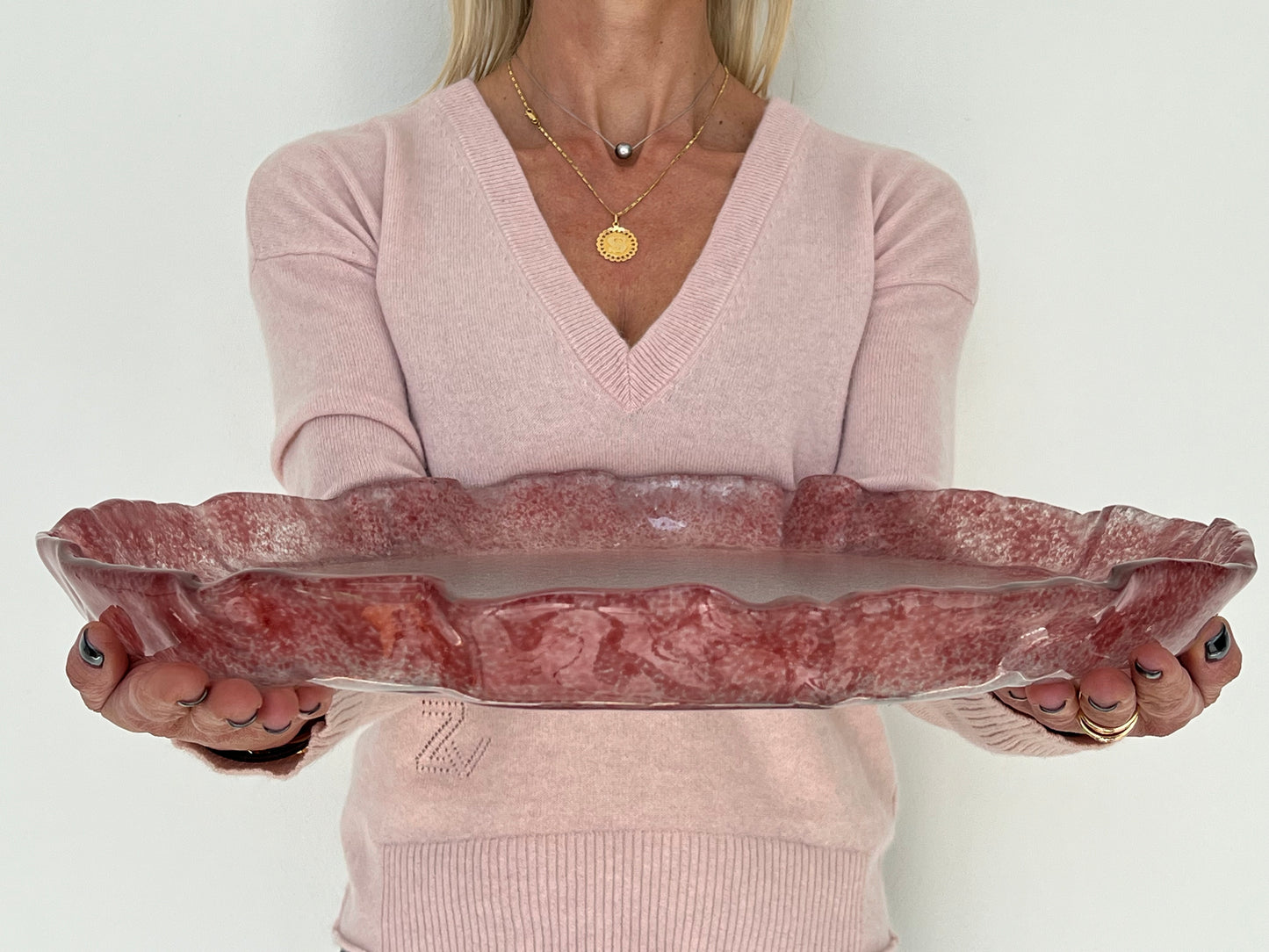 MEDUSA - Large shallow platter - Pink