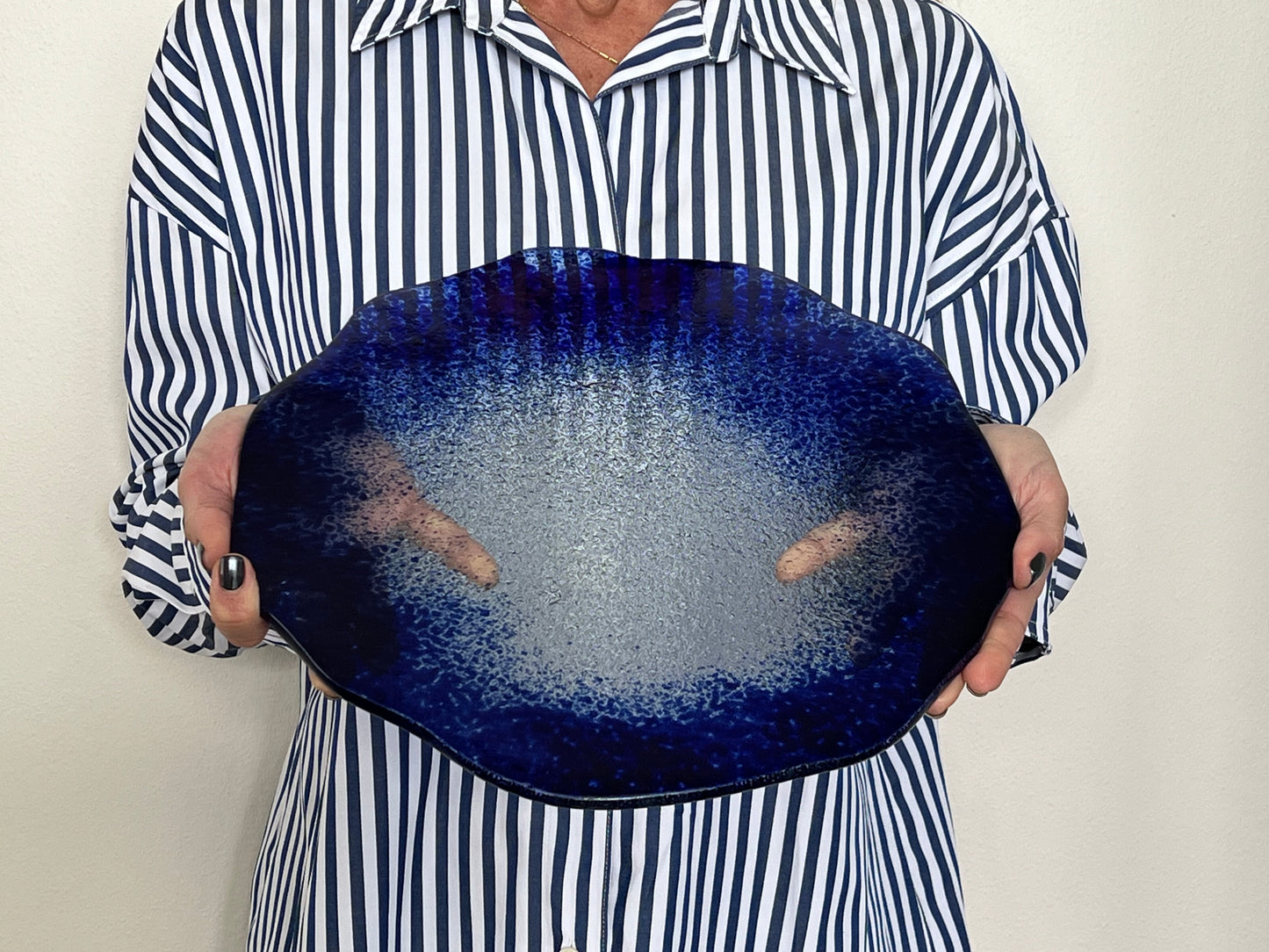 MEDUSA - Glass tray - Blue