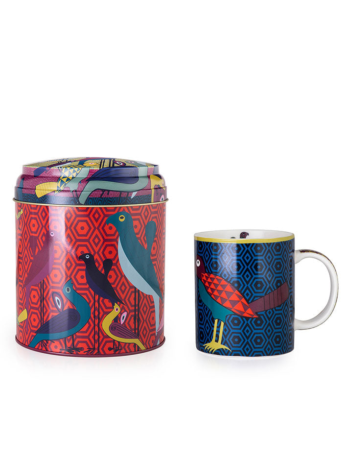 IMAGES D'ORIENT - Birds Of Paradise mug in a tin box