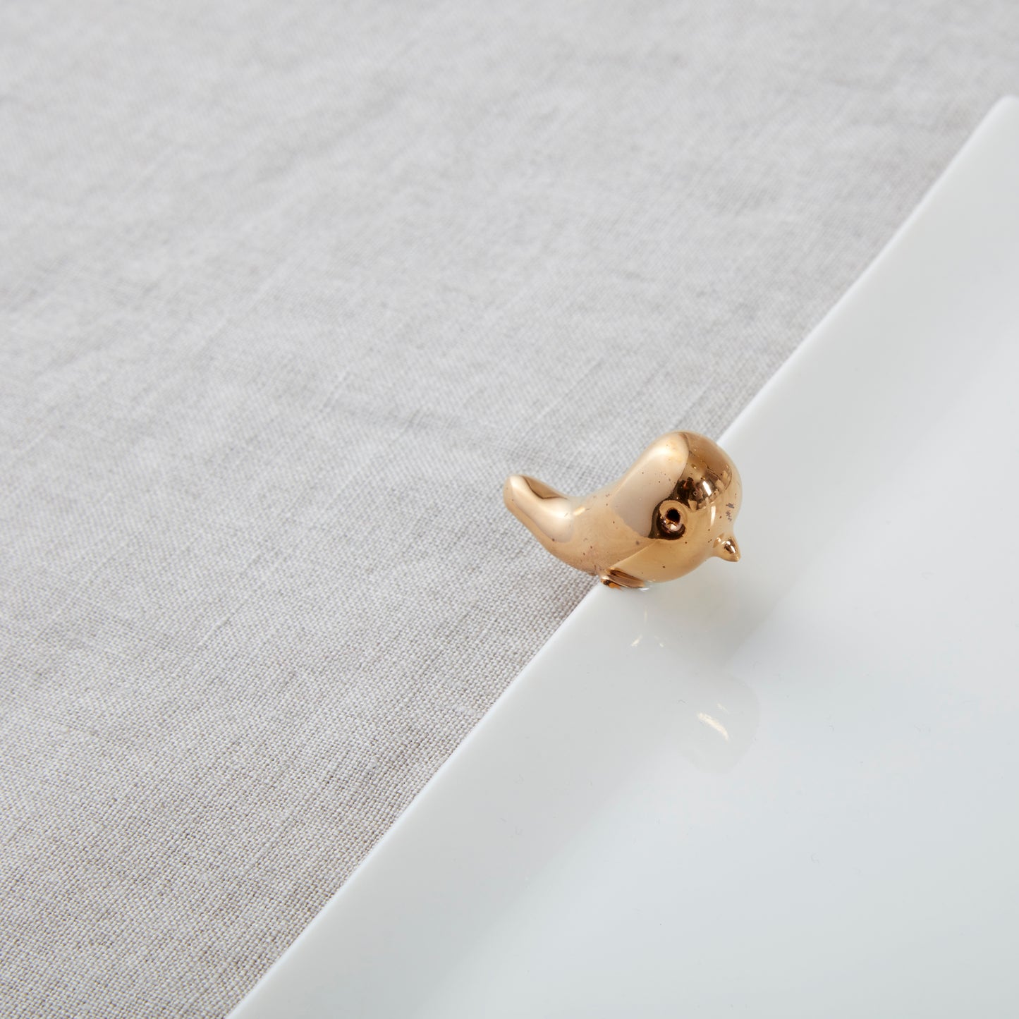SYMA CERAMICS - Golden Birds Square platter - 1 bird