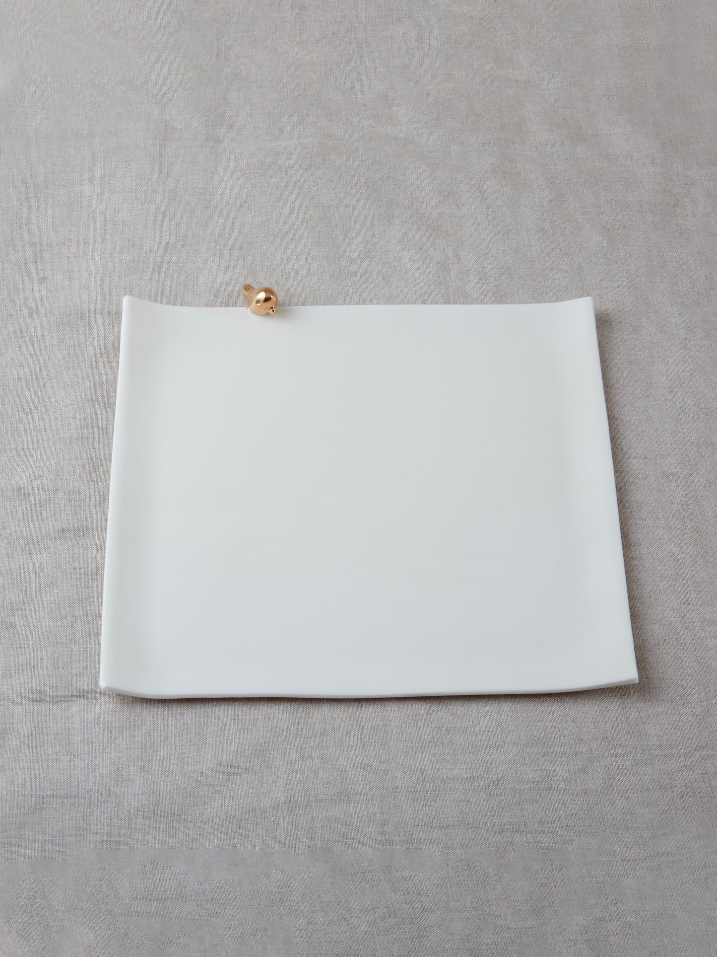 SYMA CERAMICS - Golden Birds Square platter - 1 bird