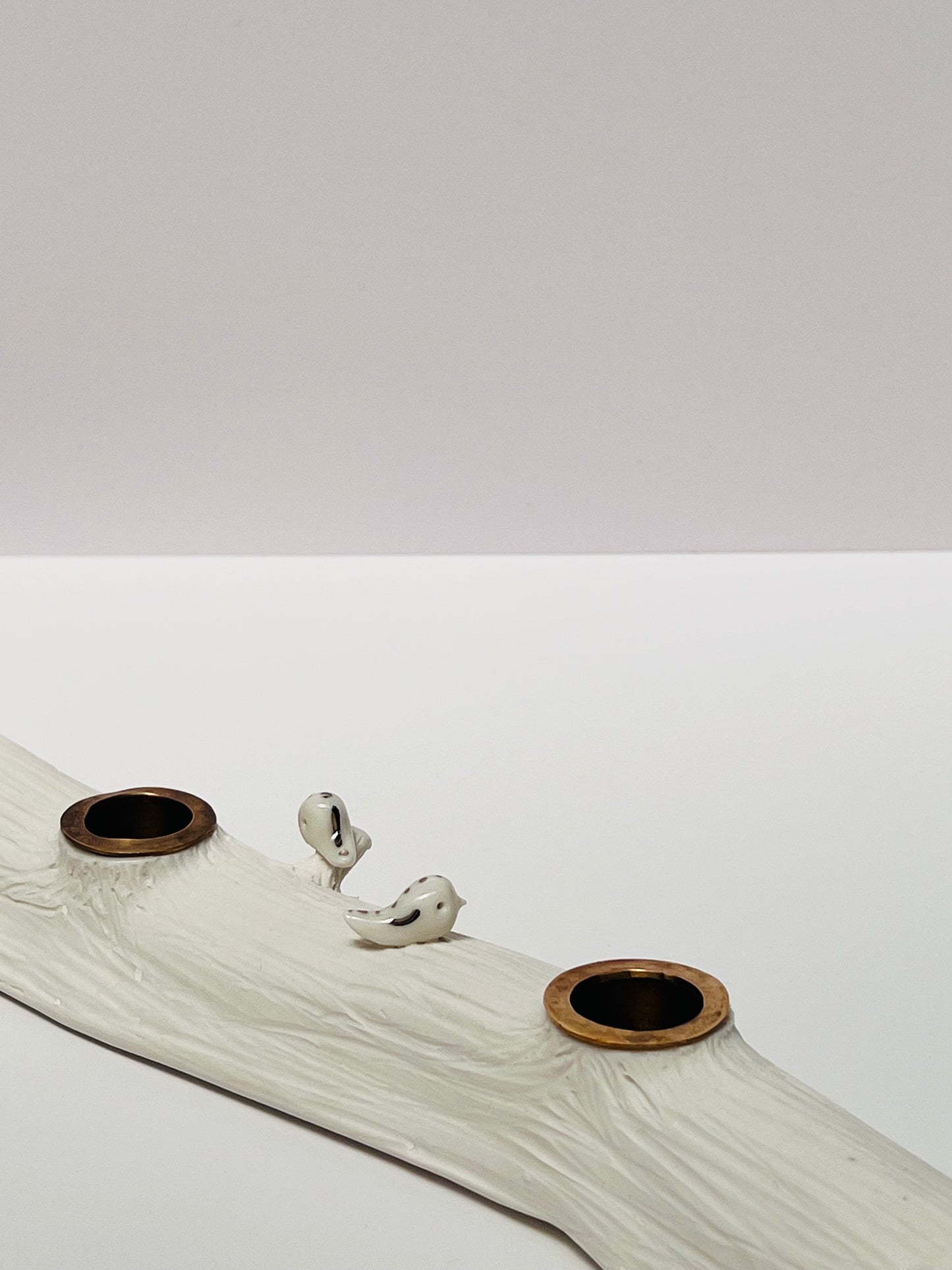 SYMA CERAMICS - Birds On A Branch candle holder - L