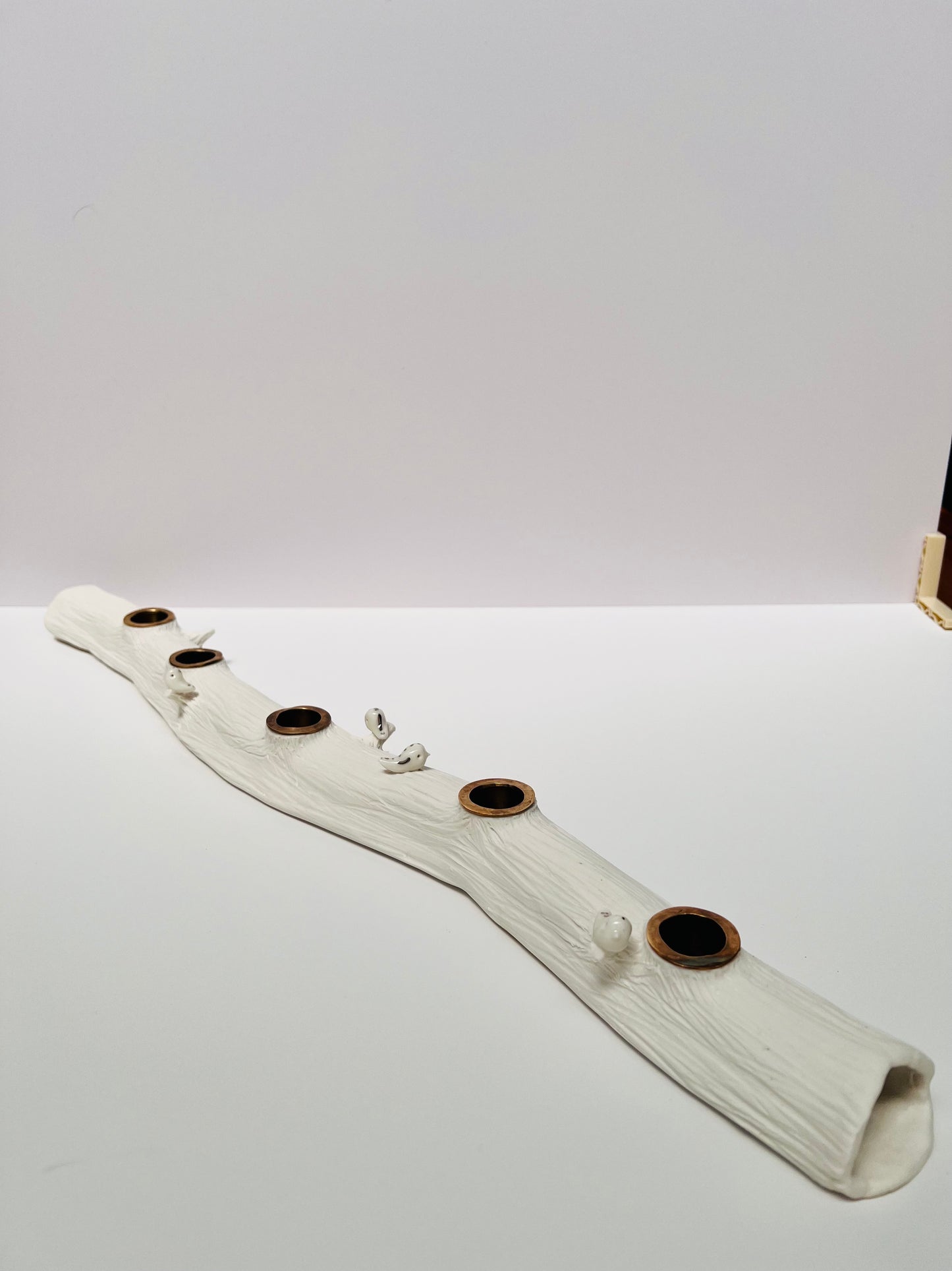 SYMA CERAMICS - Birds On A Branch candle holder - L