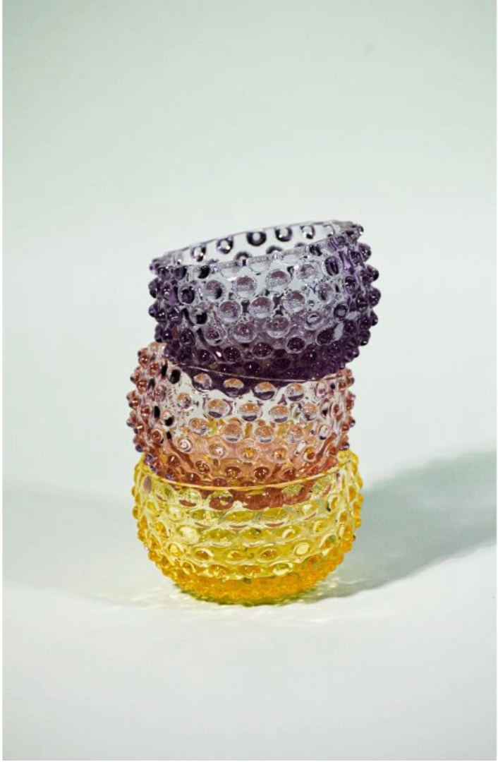 ANNA VON LIPA - Hobnail Tapas 11.5cm - Rosa (set of 4)
