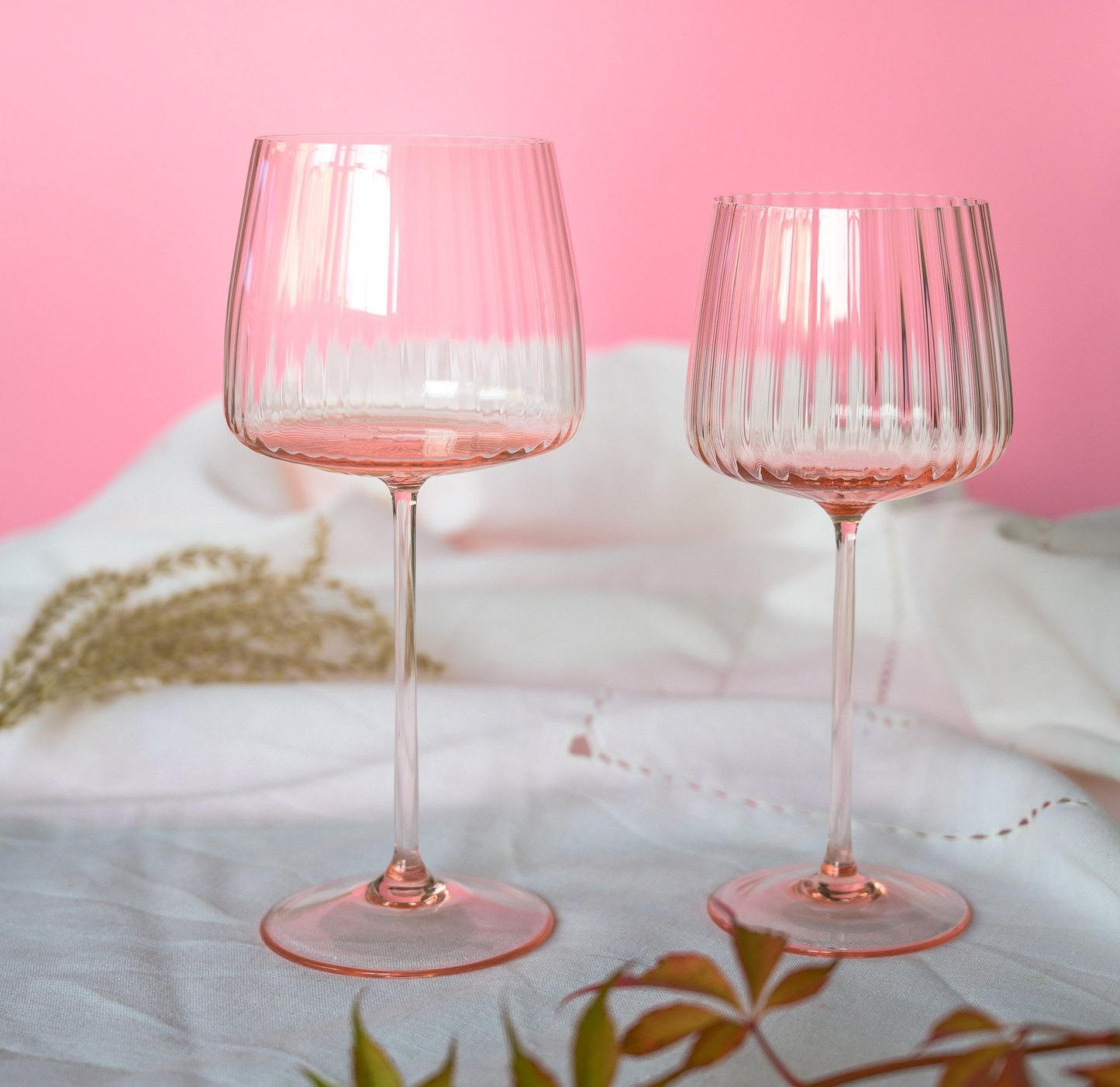 ANNA VON LIPA - Ripple White Wine glass - Rosa (set of 2)