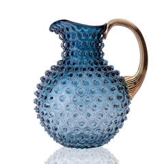 ANNA VON LIPA - Hobnail Paris jug 2L - Blue Smoke & Gold