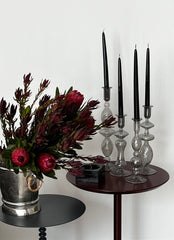 KANZ LIFESTYLE - Striped candle holders set - Grey