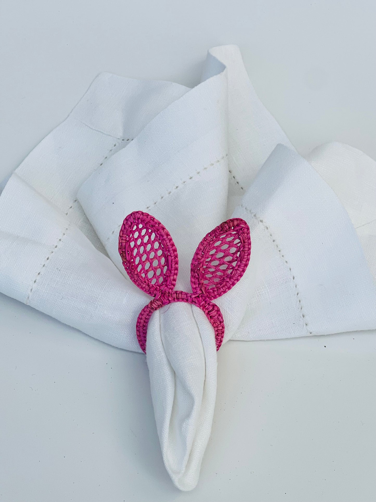 IRACA DI COLOMBIA -  Bunny napkin ring - Pink (set of 2)