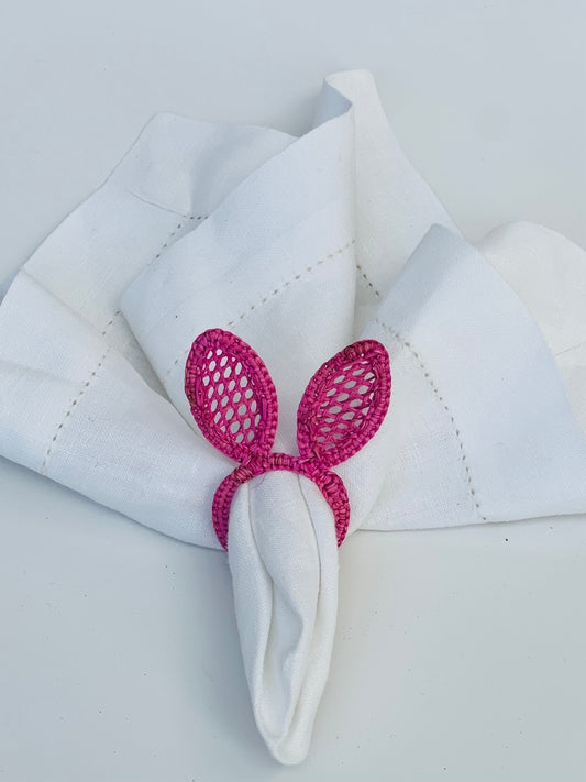 IRACA DI COLOMBIA -  Bunny napkin ring - Pink (set of 2)