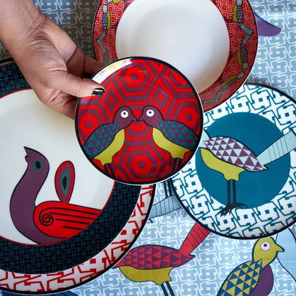 IMAGES D'ORIENT - Birds Of Paradise soup plates  (set of 4)