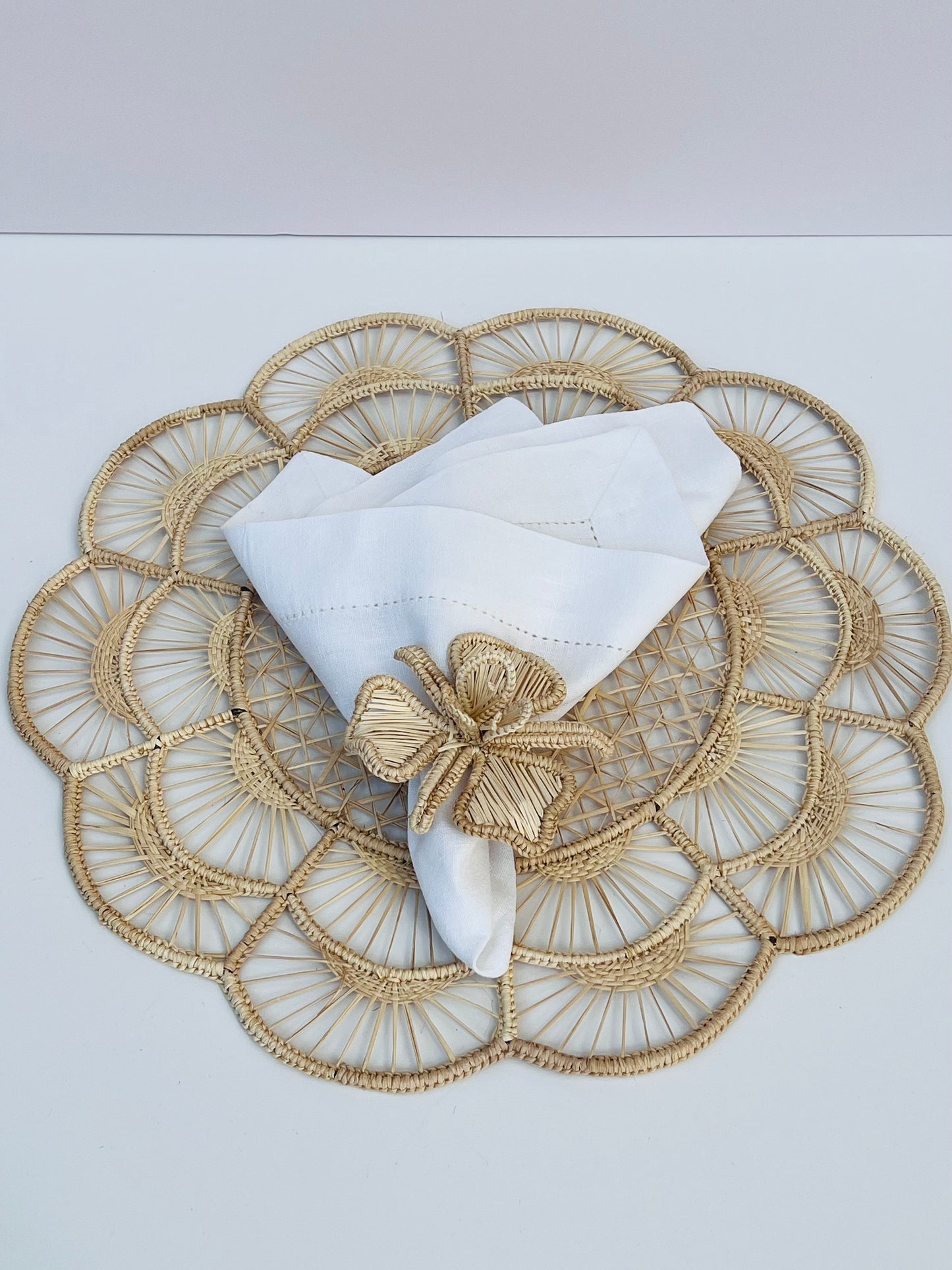 IRACA DI COLOMBIA - Crown placemat - Neutral (set of 2)