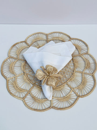 IRACA DI COLOMBIA - Crown placemat - Neutral (set of 2)