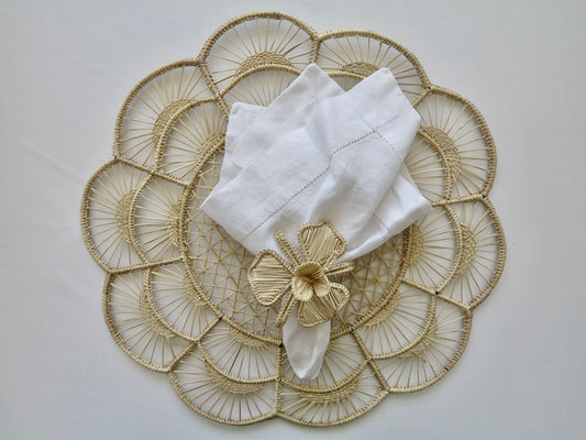 IRACA DI COLOMBIA - Crown placemat - Neutral (set of 2)