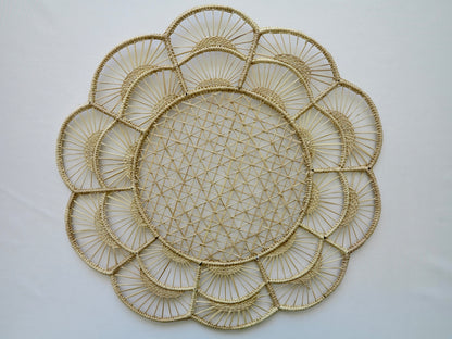 IRACA DI COLOMBIA - Crown placemat - Neutral (set of 2)