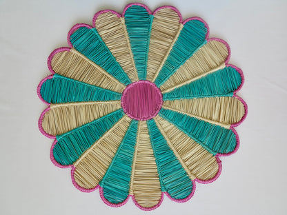 IRACA DI COLOMBIA -  Sunflower placemat - Baby Blue (set of 2)