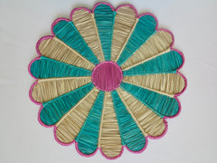 IRACA DI COLOMBIA -  Sunflower placemat - Baby Blue (set of 2)