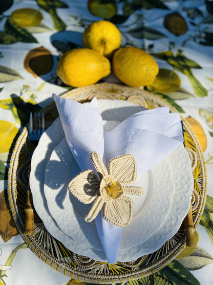 IRACA DI COLOMBIA - Caracol placemat - Neutral & yellow (set of 2)