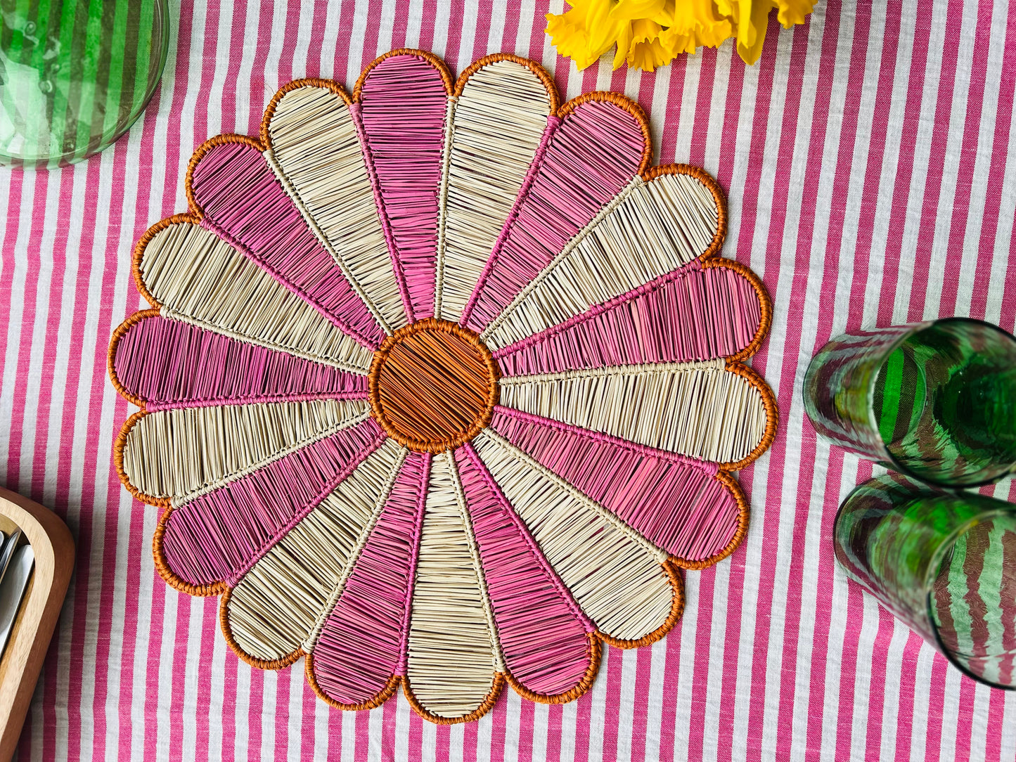 IRACA DI COLOMBIA -  Sunflower placemat - Pink (set of 2)