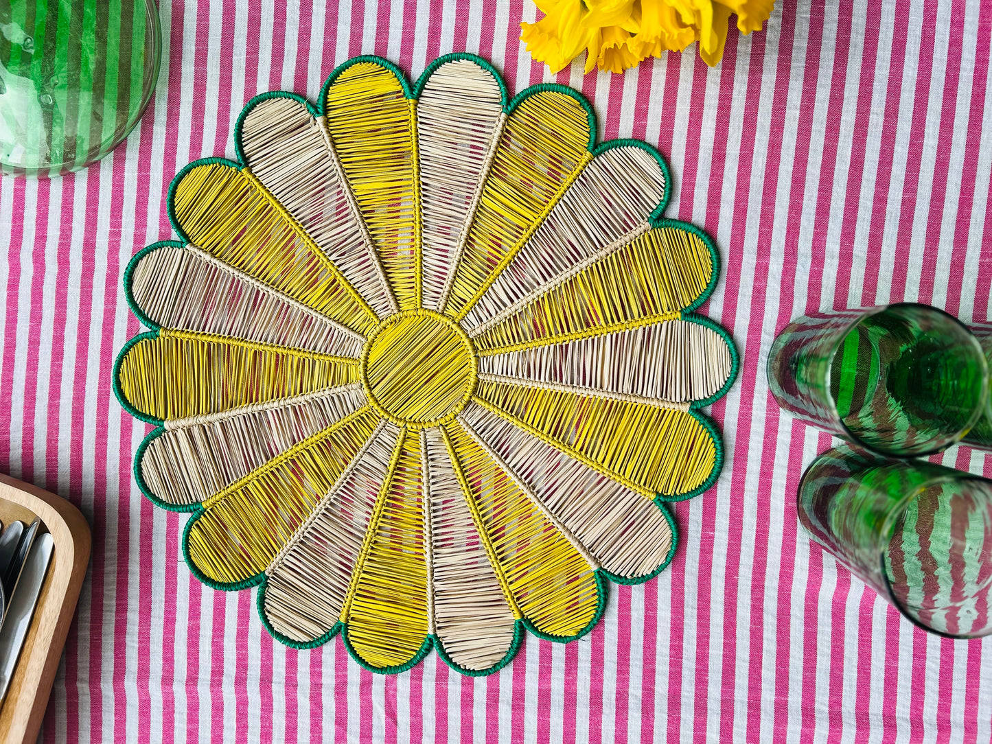 IRACA DI COLOMBIA -  Sunflower placemat - Yellow (set of 2)