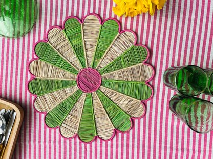 IRACA DI COLOMBIA -  Sunflower placemat - Apple green (set of 2)