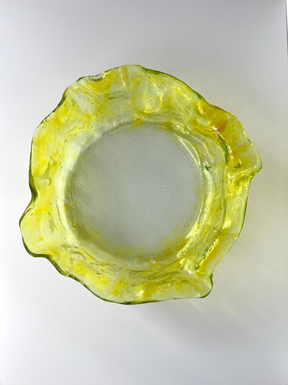MEDUSA - Large deep platter - Yellow