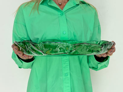 MEDUSA - Medium shallow platter - Green