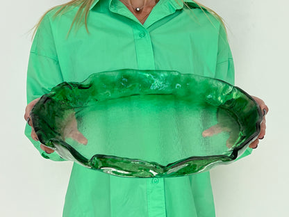 MEDUSA - Medium shallow platter - Green