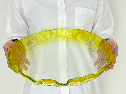 MEDUSA - Medium shallow platter - Blue