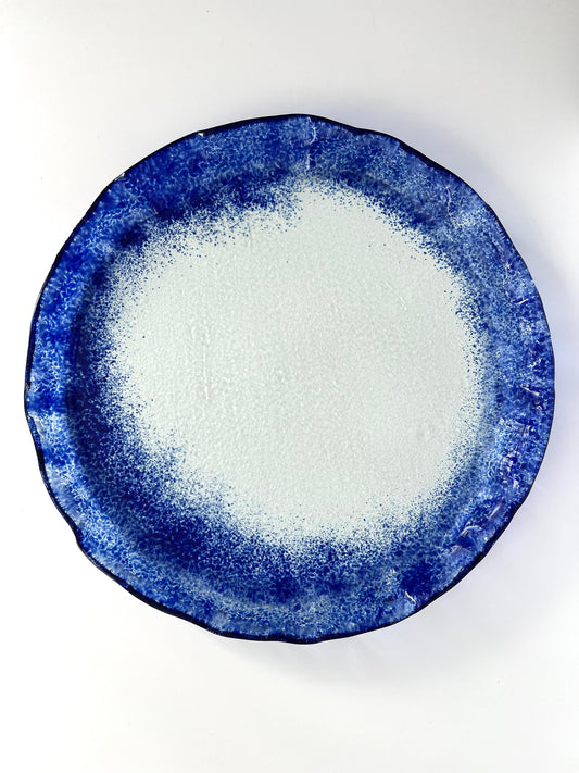 MEDUSA - Large shallow platter - Blue