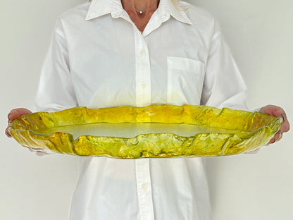 MEDUSA - Large shallow platter - Yellow