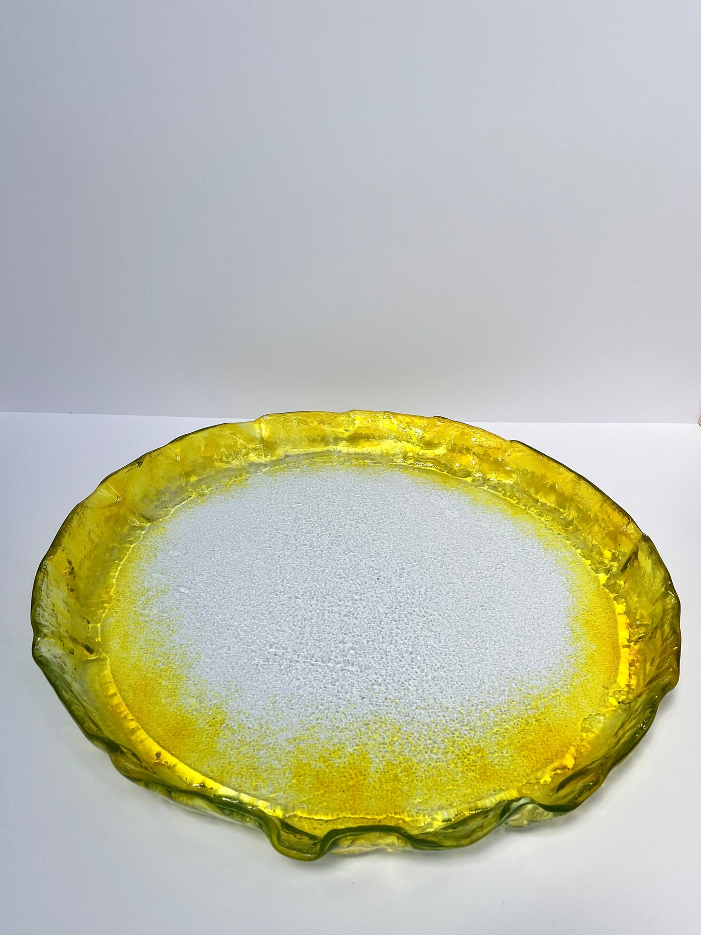 MEDUSA - Large shallow platter - Yellow