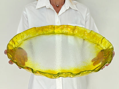 MEDUSA - Large shallow platter - Yellow