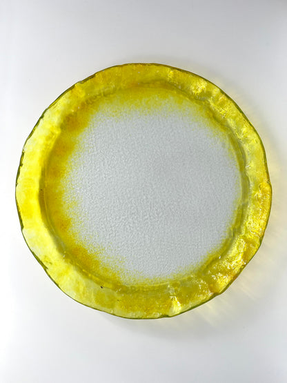 MEDUSA - Large shallow platter - Yellow