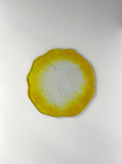 MEDUSA - Glass tray - Yellow