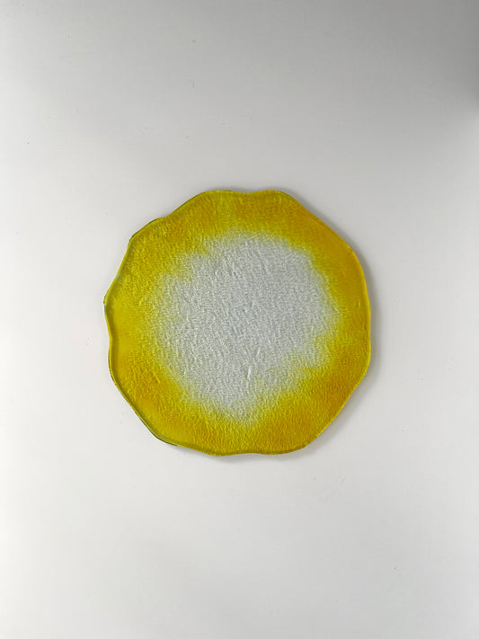 MEDUSA - Glass tray - Yellow