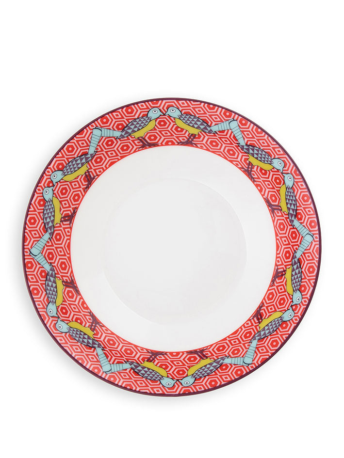 IMAGES D'ORIENT - Birds Of Paradise soup plates  (set of 4)